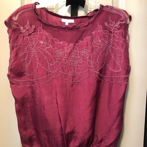 Purple silk blouse
